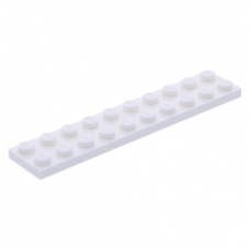 LEGO lapos elem 2x10, fehér (3832)